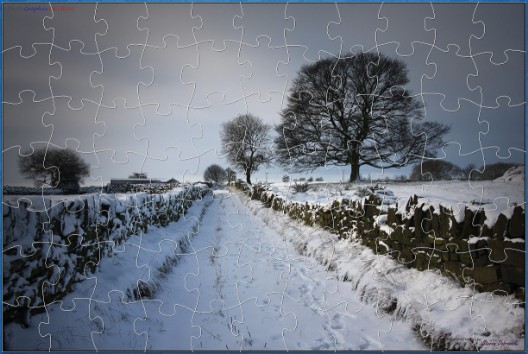 A DIGITAL JIGSAW - FOOTSTEPS IN THE SNOW A DIGITAL JIGSAW - FOOTSTEPS IN THE SNOW