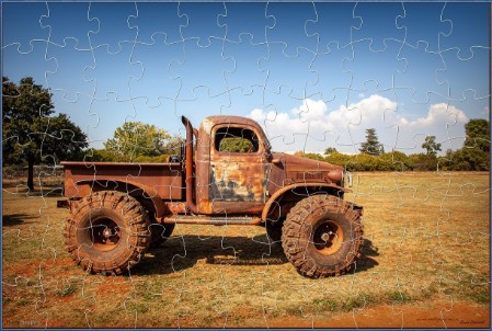 A DIGITAL JIGSAW - RUSTY—Totally Oxidised and Then Some! A DIGITAL JIGSAW - RUSTY—A Jigsaw of Nostalgia, featuring a timeless tribute to resilience with character in every piece.