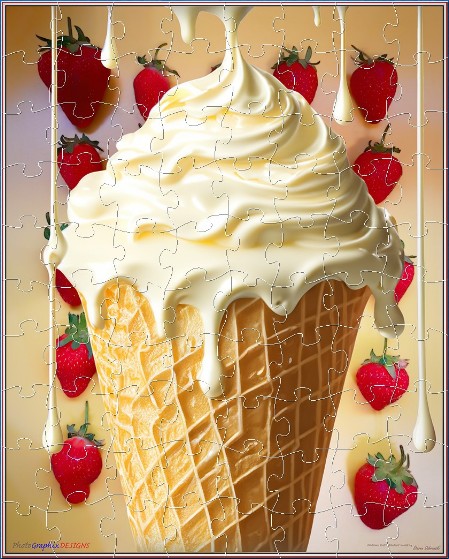JIGSAW - OUR STRAWBERRIES AND CREAM DELIGHT OUR STRAWBERRIES AND CREAM DELIGHT