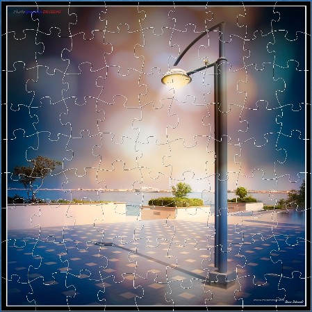 A DIGITAL JIGSAW - A STREETLIGHT IN ABU DHABI A DIGITAL JIGSAW - STREETLIGHT