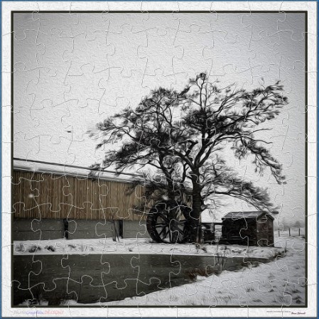 JIGSAW - THE WATER WHEEL, THE SHED and THE TREE JIGSAW - THE WATER WHEEL, THE SHED and THE TREE